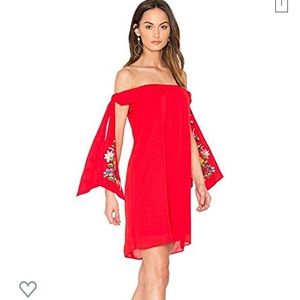 stunning off the shoulder red dress size Medium